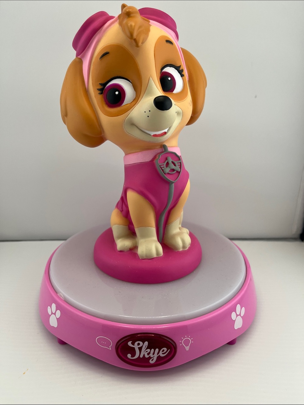 Paw Patrol Skye Pink and Cream Figure Night Light